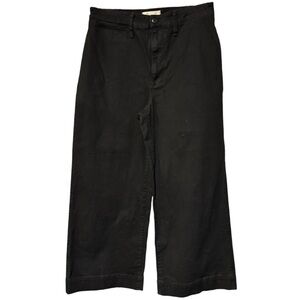 Madewell Black Emmett Wide Leg Crop Size 30T Jeans
